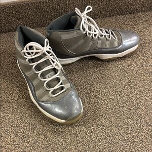 Men's Gray High-Top Jordans